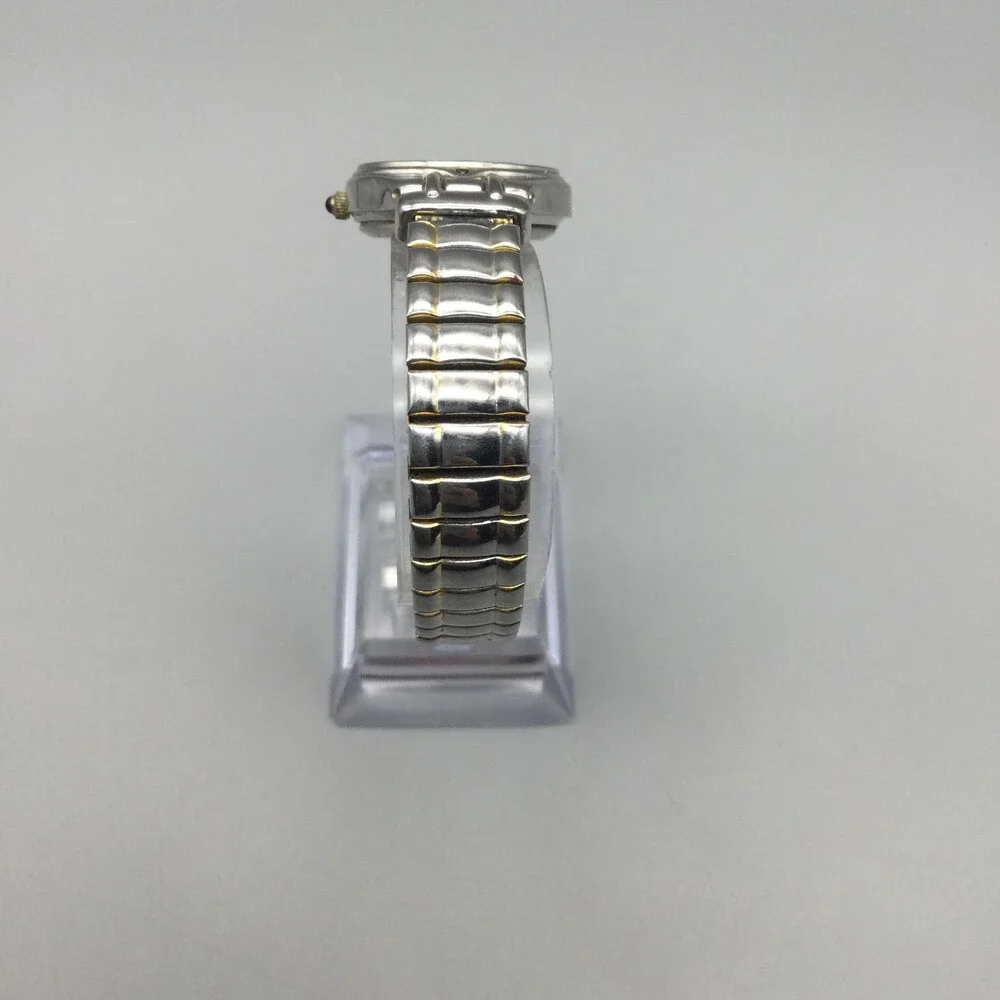 Wrangler Womens Watch 25mm White Dial Two Tone Stretch Band 1285 New Battery